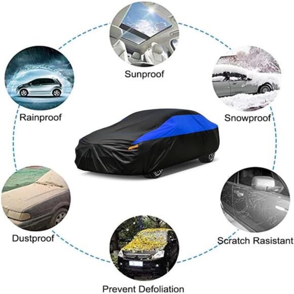 Car Cover for Automobiles All Weather Waterproof, Universal Fit Sedan Chevrolet - Picture 3 of 14
